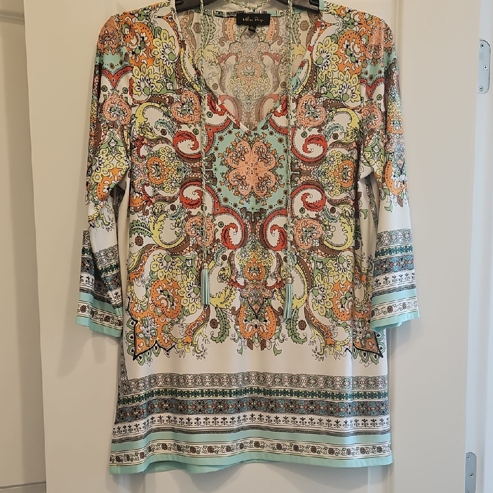 Melissa Paige Multicolor Paisley Blouse